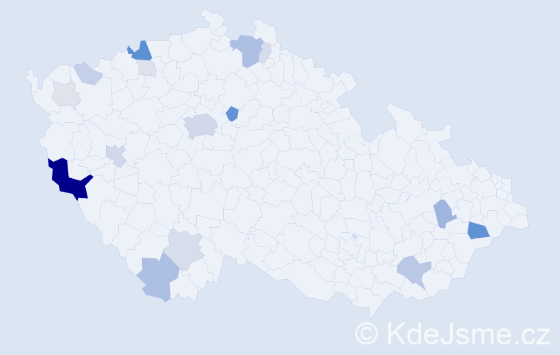 Příjmení: 'Kitzberger', počet výskytů 65 v celé ČR