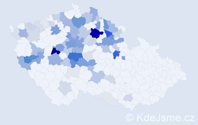 Příjmení: 'Pávová', počet výskytů 323 v celé ČR