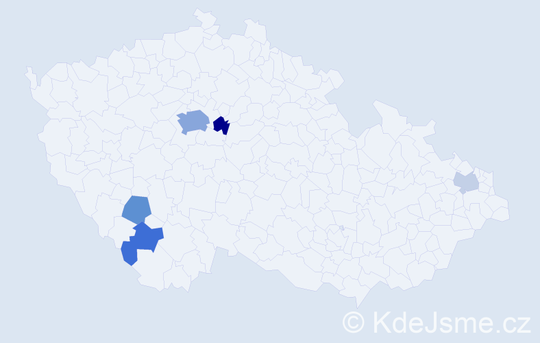 Příjmení: 'Pošová', počet výskytů 12 v celé ČR
