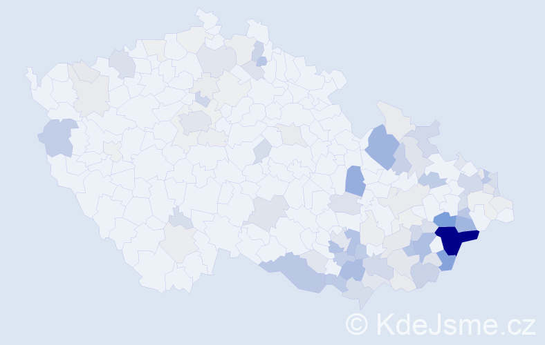 Příjmení: 'Matocha', počet výskytů 395 v celé ČR