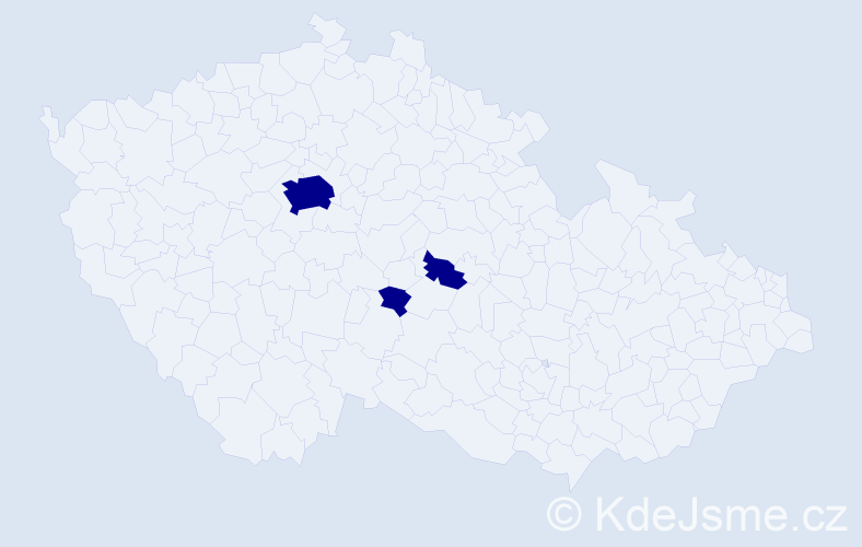 Příjmení: 'Kutskir', počet výskytů 3 v celé ČR