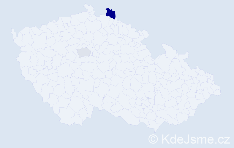 Příjmení: 'Krigula', počet výskytů 2 v celé ČR