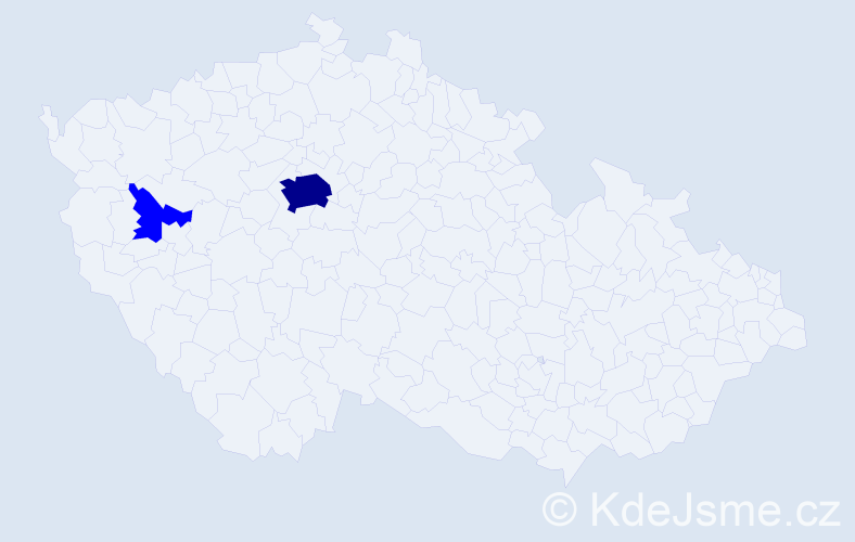 Příjmení: 'Tlstá', počet výskytů 5 v celé ČR