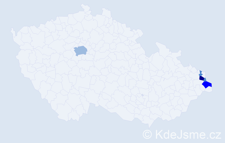 Příjmení: 'Mendroch', počet výskytů 12 v celé ČR