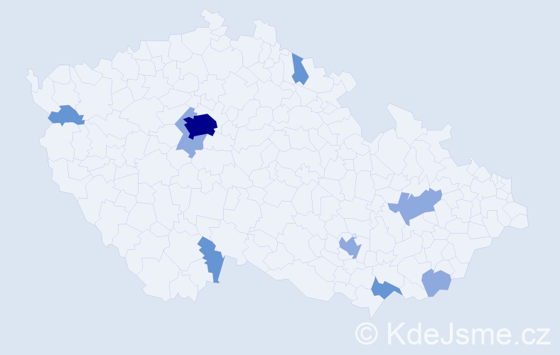 Příjmení: 'Ellis', počet výskytů 24 v celé ČR