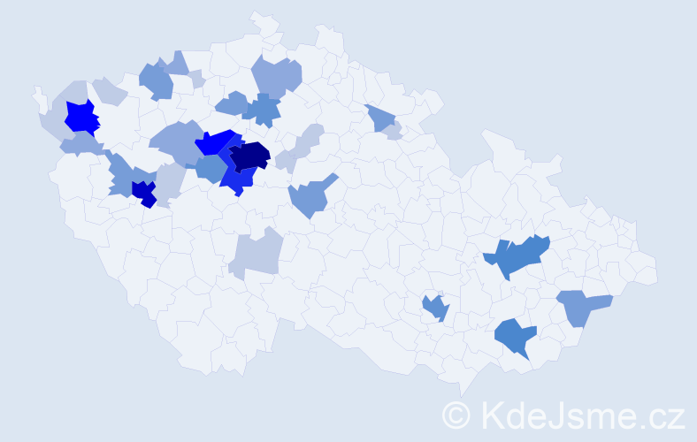Příjmení: 'Machulka', počet výskytů 99 v celé ČR