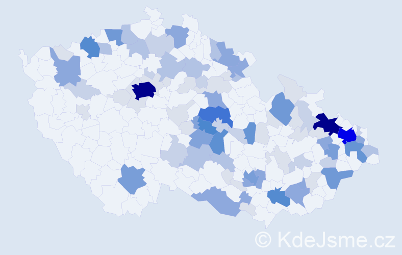 Příjmení: 'Ficek', počet výskytů 323 v celé ČR