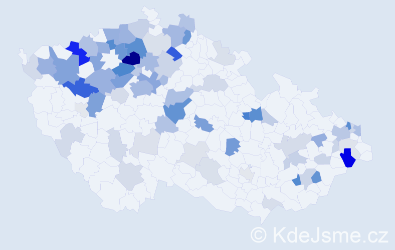 Příjmení: 'Vančová', počet výskytů 223 v celé ČR
