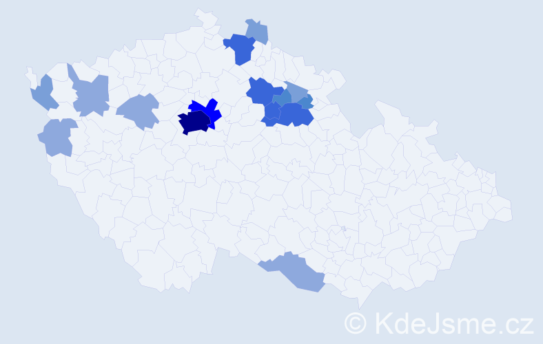 Příjmení: 'Filounek', počet výskytů 44 v celé ČR