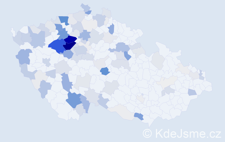 Příjmení: 'Frolík', počet výskytů 535 v celé ČR