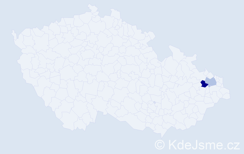 Příjmení: 'Močoch', počet výskytů 4 v celé ČR