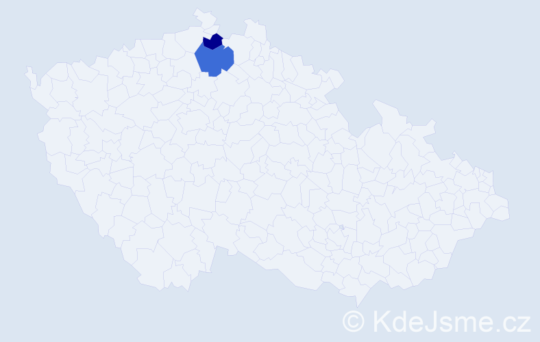 Příjmení: 'Setét', počet výskytů 5 v celé ČR