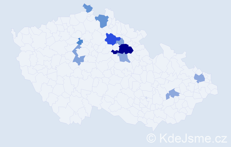 Příjmení: 'Kolc', počet výskytů 30 v celé ČR