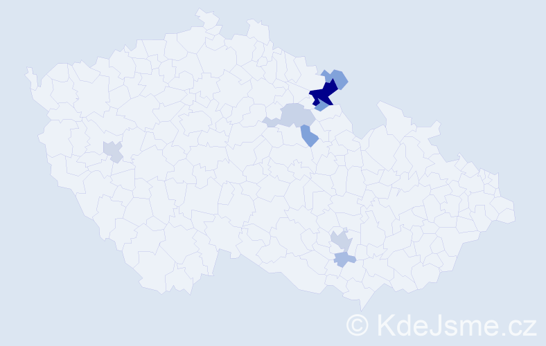 Příjmení: 'Hauck', počet výskytů 26 v celé ČR