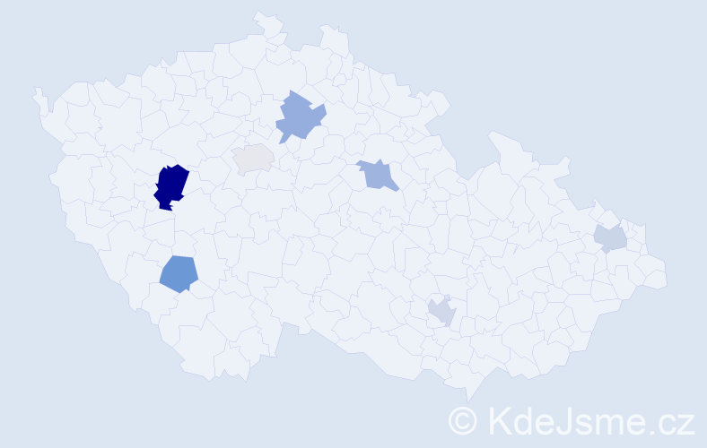 Příjmení: 'Filus', počet výskytů 9 v celé ČR