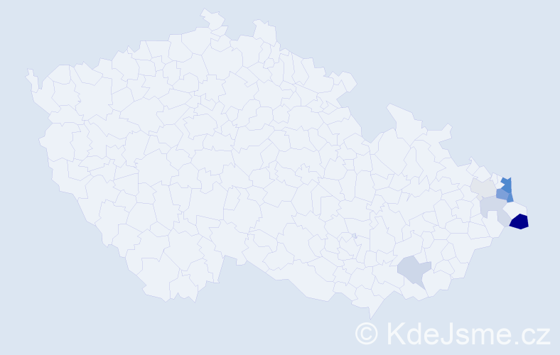 Příjmení: 'Szafarczyk', počet výskytů 19 v celé ČR