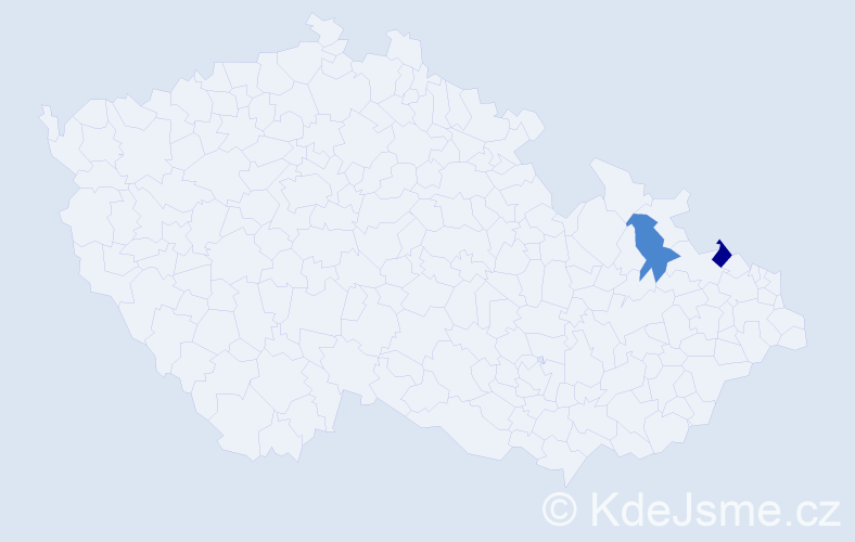 Příjmení: 'Truncziková', počet výskytů 4 v celé ČR