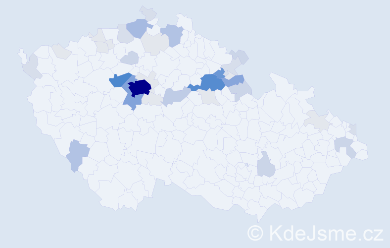 Příjmení: 'Panenka', počet výskytů 166 v celé ČR