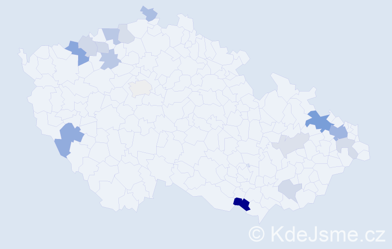 Příjmení: 'Mačuga', počet výskytů 31 v celé ČR