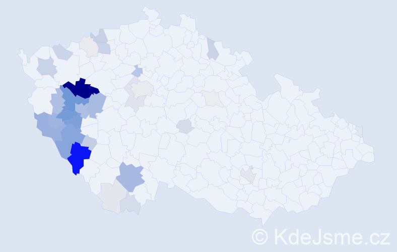 Příjmení: 'Frána', počet výskytů 163 v celé ČR