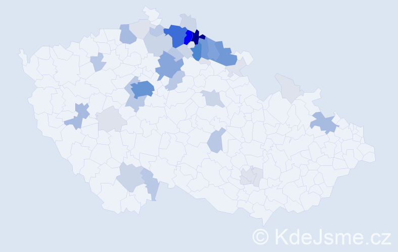Příjmení: 'Strnádková', počet výskytů 172 v celé ČR