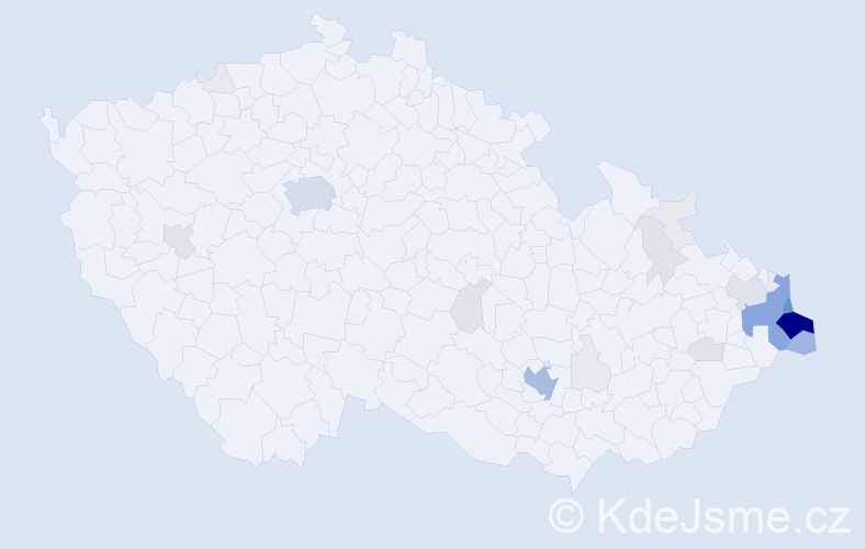 Příjmení: 'Tomiczek', počet výskytů 146 v celé ČR