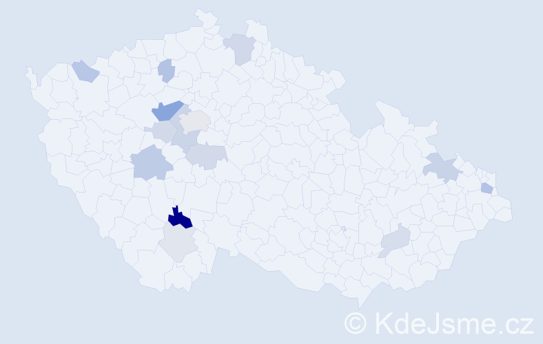 Příjmení: 'Rozner', počet výskytů 31 v celé ČR