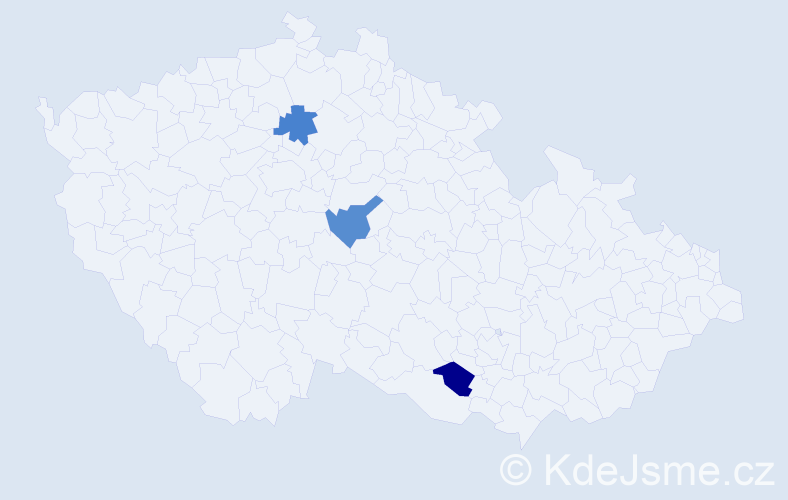 Příjmení: 'Kyselov', počet výskytů 3 v celé ČR
