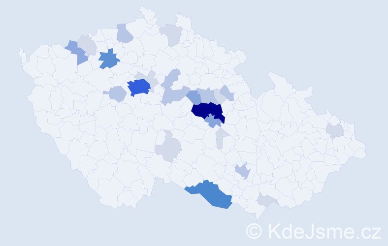 Příjmení: 'Ceplová', počet výskytů 75 v celé ČR