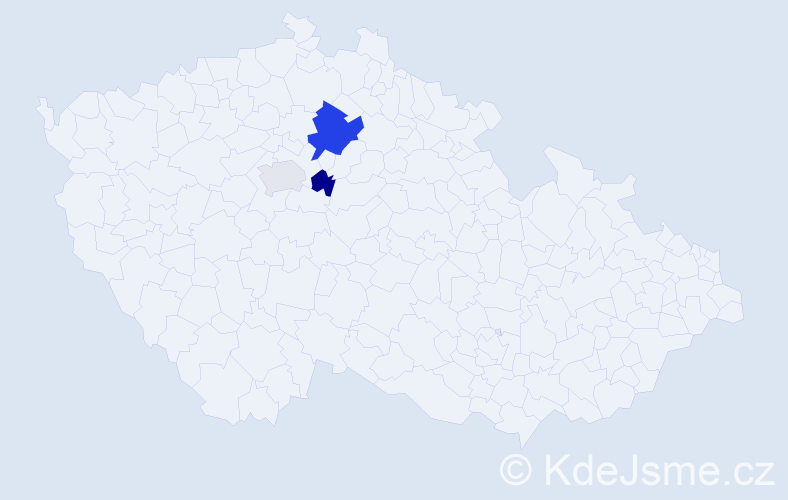 Příjmení: 'Conea', počet výskytů 5 v celé ČR