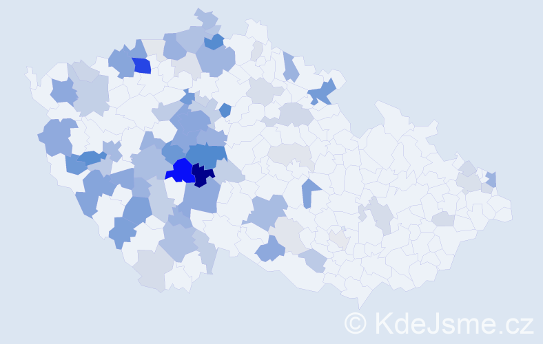 Příjmení: 'Pomahač', počet výskytů 279 v celé ČR