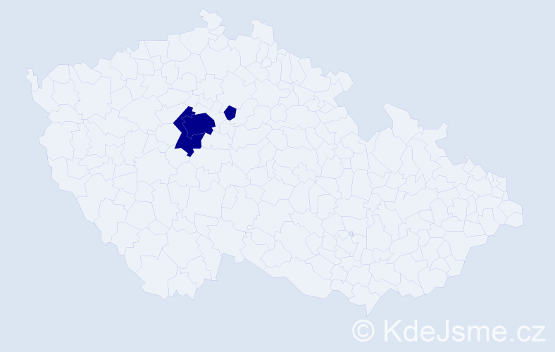 Příjmení: 'Simer', počet výskytů 6 v celé ČR