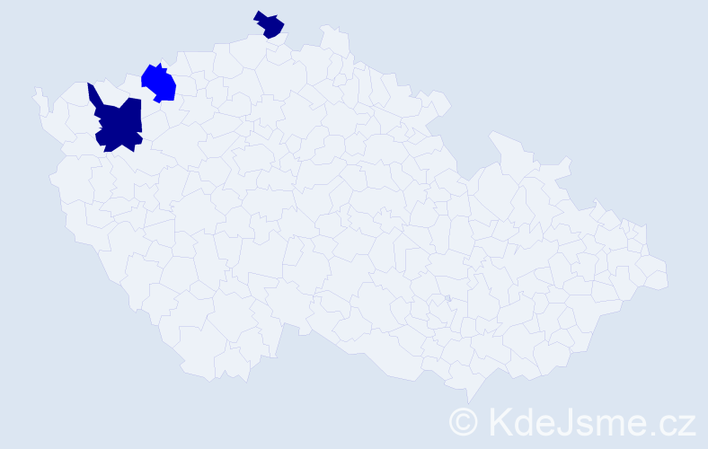 Příjmení: 'Kazberuková', počet výskytů 5 v celé ČR