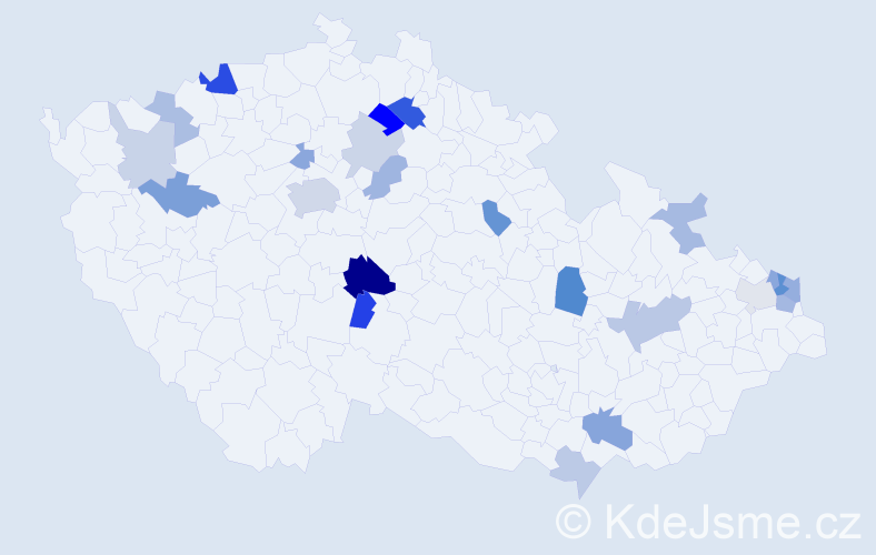 Příjmení: 'Gallik', počet výskytů 45 v celé ČR