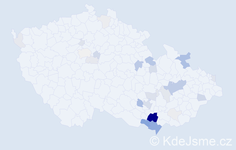 Příjmení: 'Grůzová', počet výskytů 95 v celé ČR