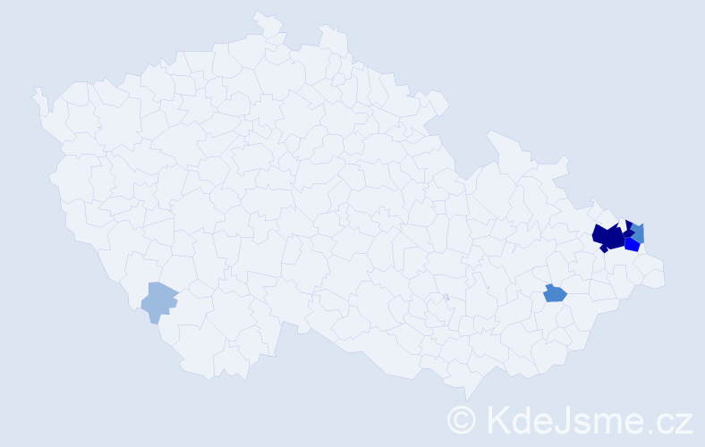 Příjmení: 'Stablová', počet výskytů 16 v celé ČR