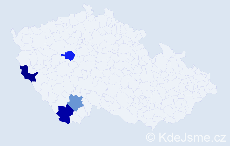 Příjmení: 'Veselkovová', počet výskytů 4 v celé ČR