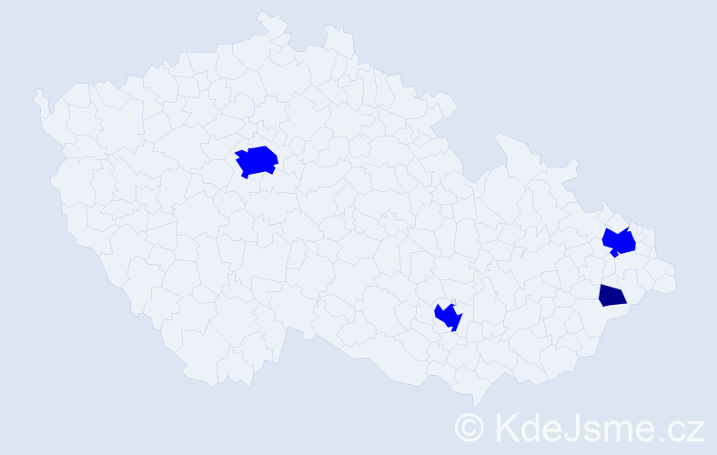 Příjmení: 'Debowski', počet výskytů 5 v celé ČR
