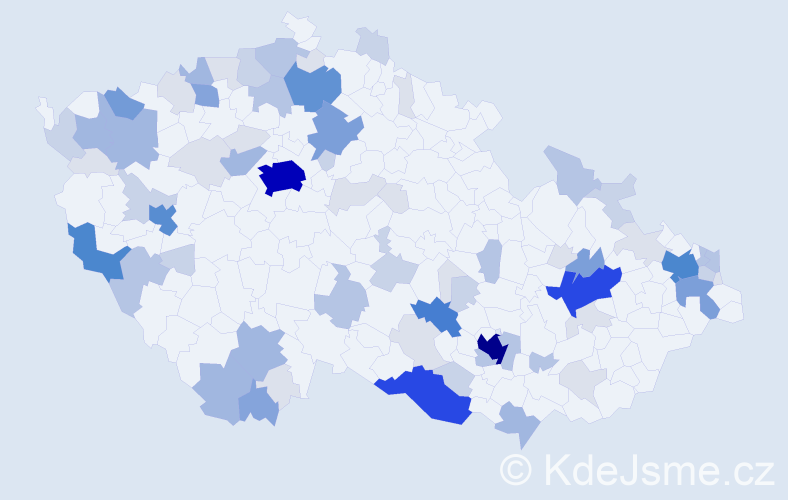 Příjmení: 'Hammer', počet výskytů 276 v celé ČR