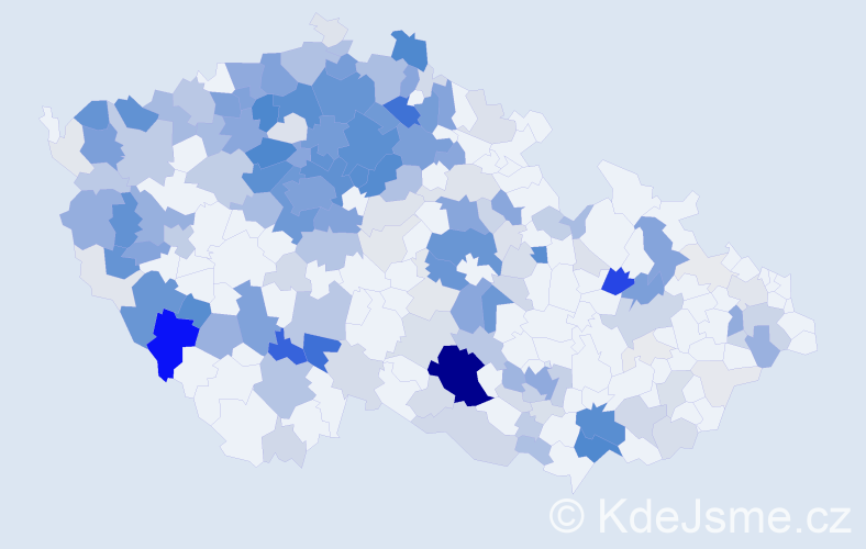 Příjmení: 'Zahrádková', počet výskytů 973 v celé ČR