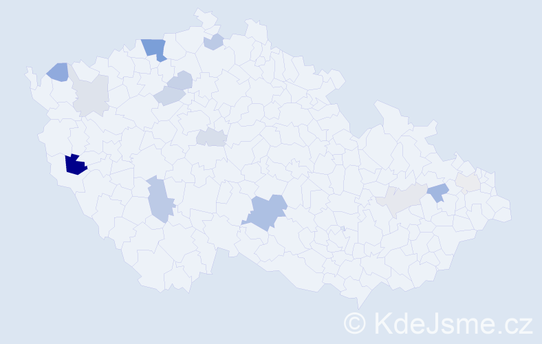 Příjmení: 'Dietzová', počet výskytů 29 v celé ČR