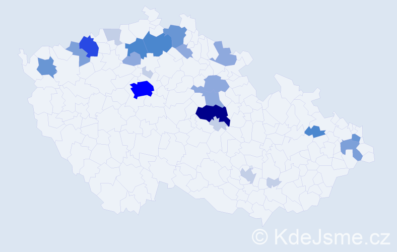 Příjmení: 'Zubko', počet výskytů 74 v celé ČR