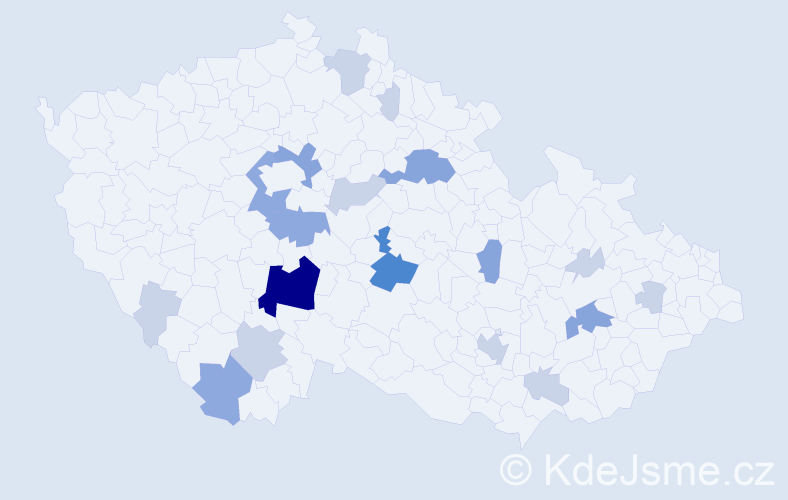 Příjmení: 'Breda', počet výskytů 46 v celé ČR
