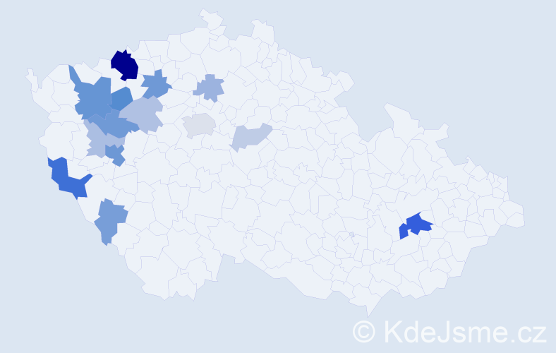 Příjmení: 'Arnetová', počet výskytů 42 v celé ČR
