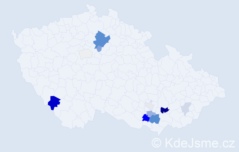 Příjmení: 'Buryánová', počet výskytů 23 v celé ČR