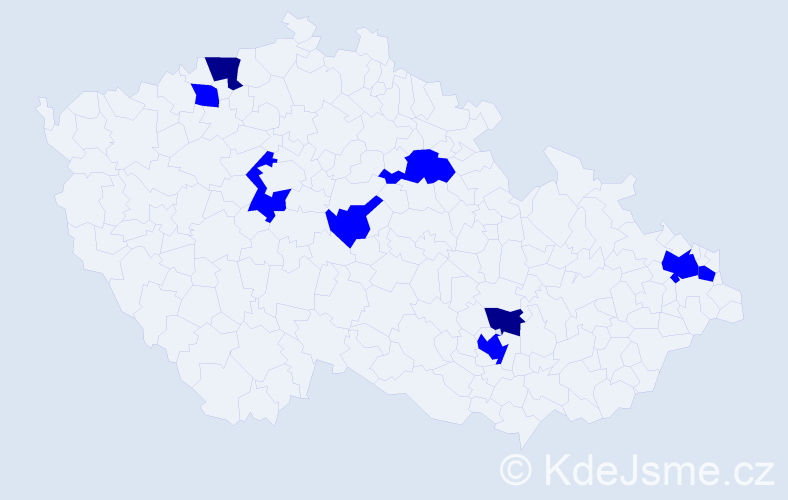 Příjmení: 'Morelli', počet výskytů 11 v celé ČR