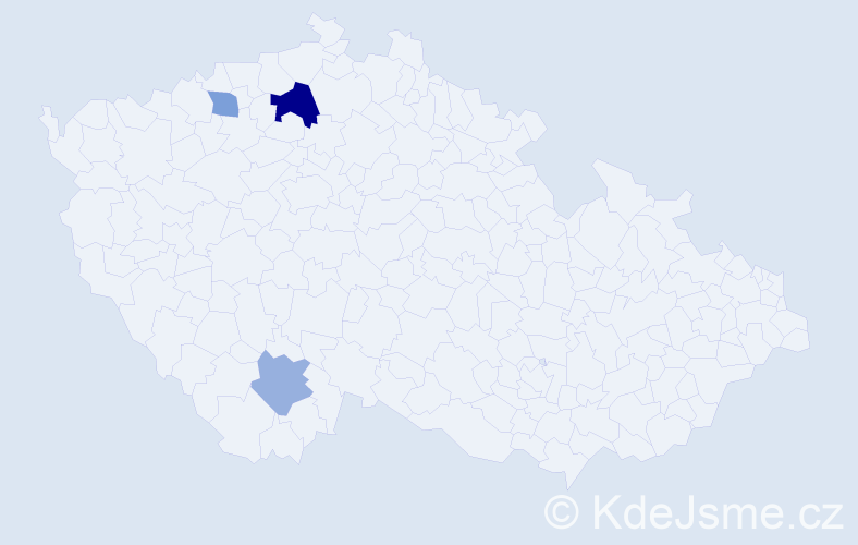 Příjmení: 'Neiss', počet výskytů 5 v celé ČR