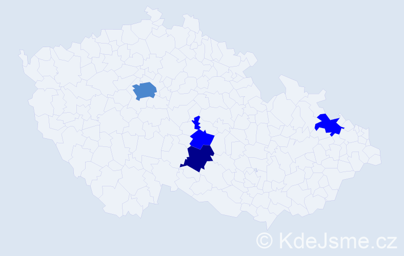 Příjmení: 'Miglec', počet výskytů 8 v celé ČR