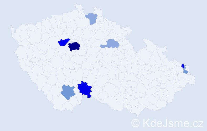 Příjmení: 'Merthová', počet výskytů 26 v celé ČR
