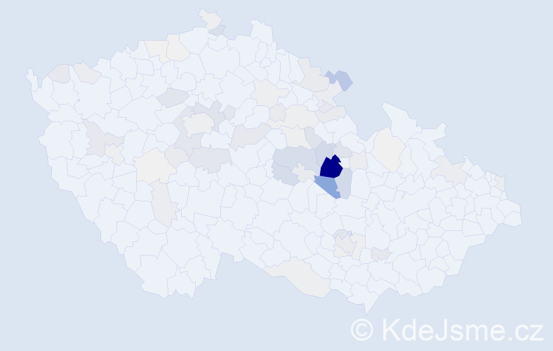 Příjmení: 'Klusoňová', počet výskytů 244 v celé ČR